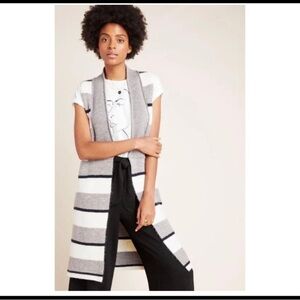 Anthropologie Pencey Striped Sweater Vest